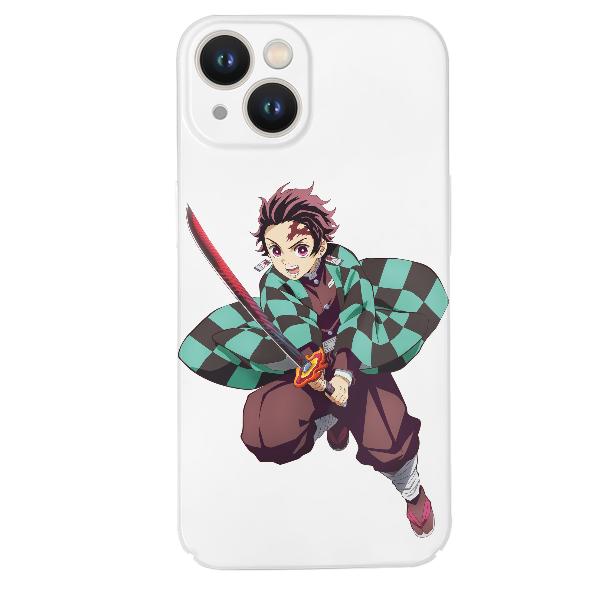 （画像用） 鬼滅の刃 竈門 炭治郎／かまど たんじろう Kamado Tanjirou 【iPhone 14シリーズ対応】ハードケース